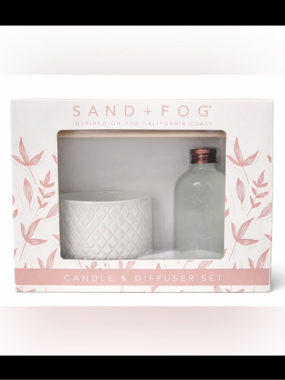 Candle & Reed Diffuser Gift Set 🤍Sand + Fog - White Vanilla